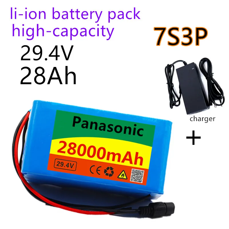 

Литий-ионный аккумулятор 7s3p 24 в 28 Ач 18650, 29,4 в, 28000 мАч, для электрического велосипеда, мопеда/литий-ионного аккумулятора с BMS + зарядным устрой...