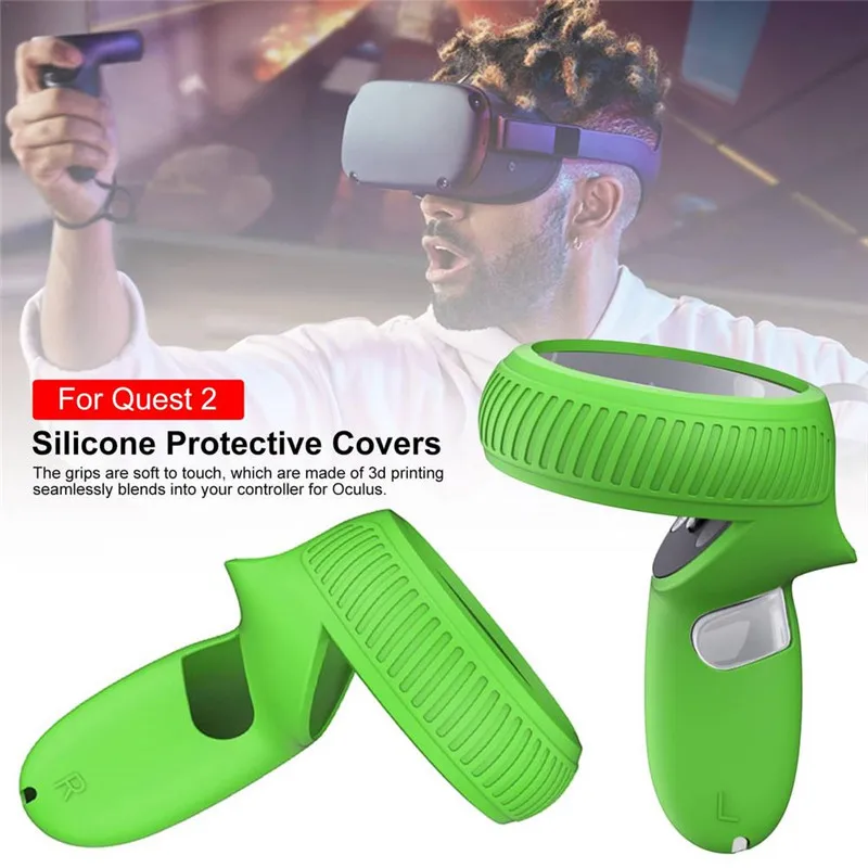 Цветной силиконовый защитный чехол VR46 с ручкой s для контроллера Oculus Quest 2 мягкий
