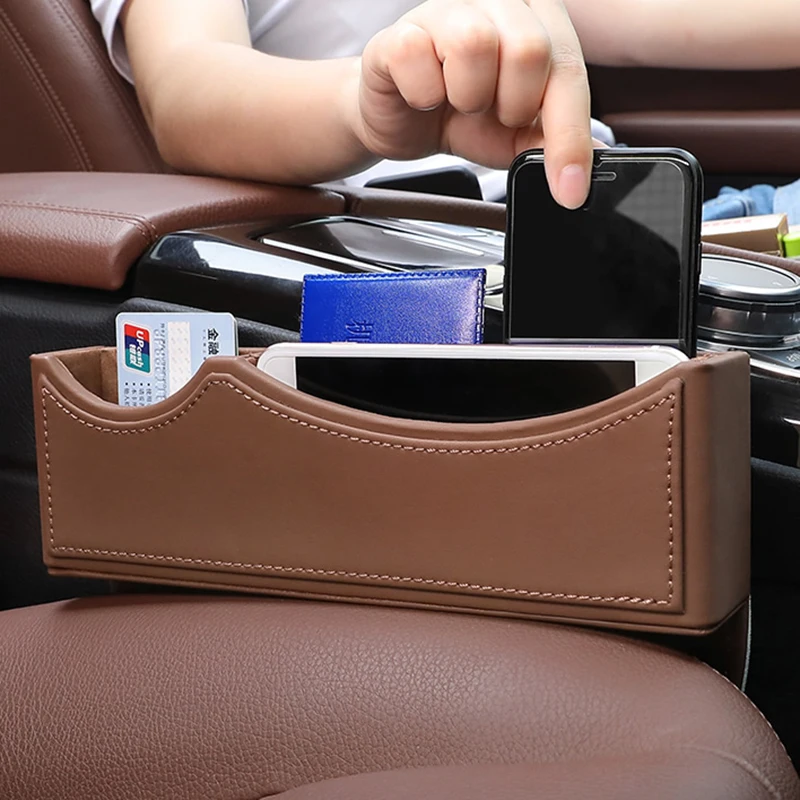 

High Quality Car Seat Gap Organizer for BMW f10 f11 f20 f30 X1 X3 X5 X6 e30 e36 e60 e70 e90 Seat Crevice Storage Box PU Leather