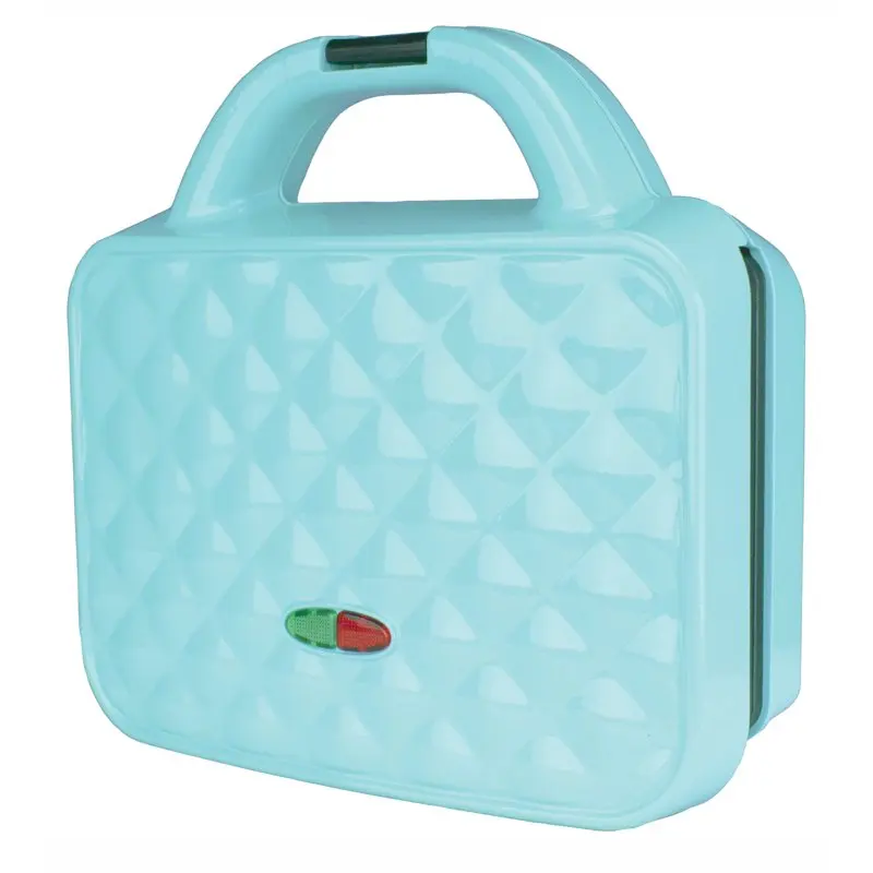 

Couture Purse Non-Stick Dual Waffle Maker in Blue with Indicator Lights