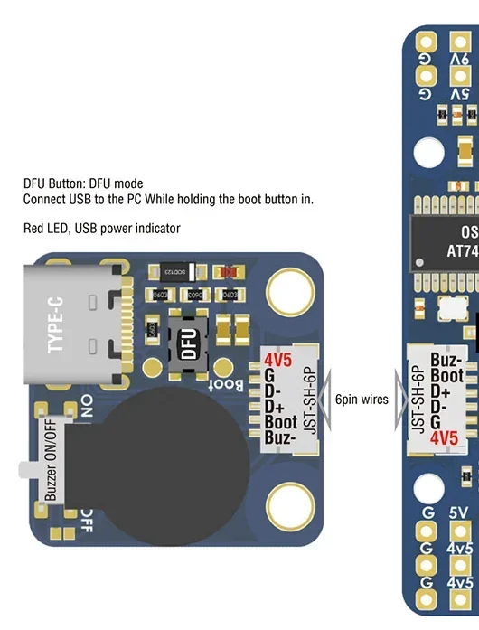 MATEKSYS FC USBудлинитель звукового сигнала, пассивный зуммер для H743-WING H743-WLITE F405-WTE F405-VTOL F405-WMN (art.: 3920cd8d41958) - 3920cd8d41958