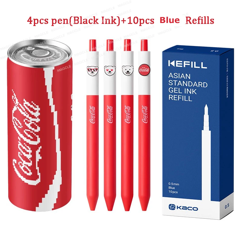 Гелевые ручки Kaco Kawaii Cola, 4 шт.