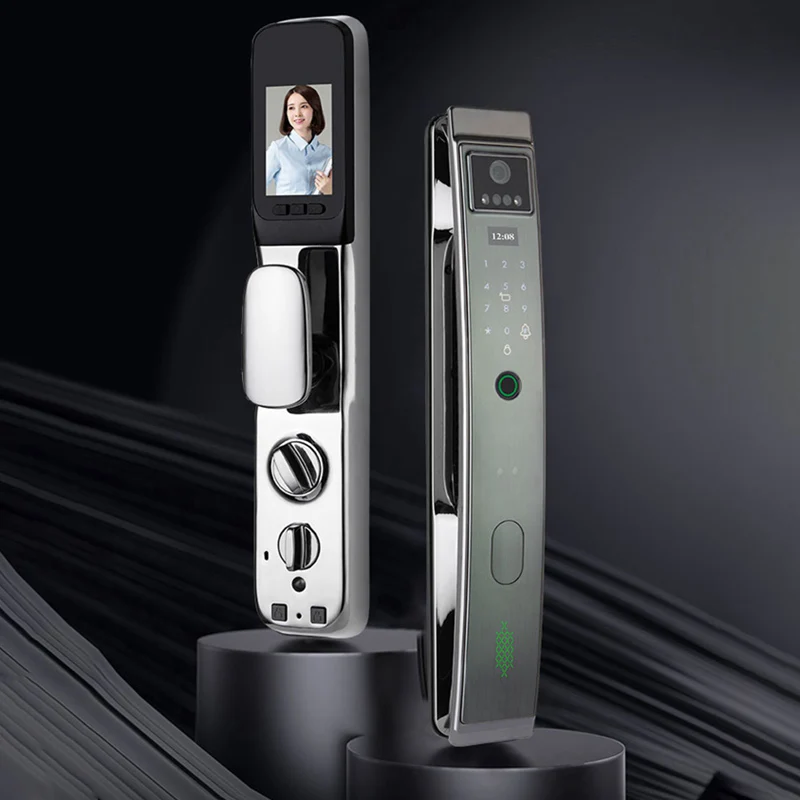 Цена 3D Инфракрасный датчик распознавания лица, умный замок, Wi-Fi камера с изображением отпечатков пальцев, интеллектуальное приложение Usmart Go, эле...