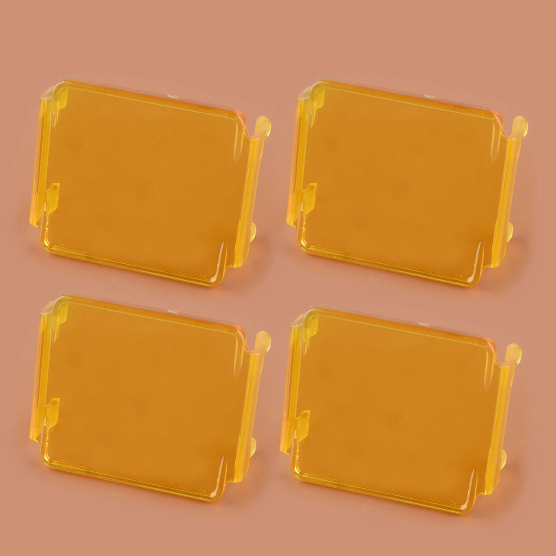 

4pcs/Set Yellow Protective Lens Cover PC for 3x3 Inch Square Cube Pods LED Work Light Bar Fog Lamp Driving Light