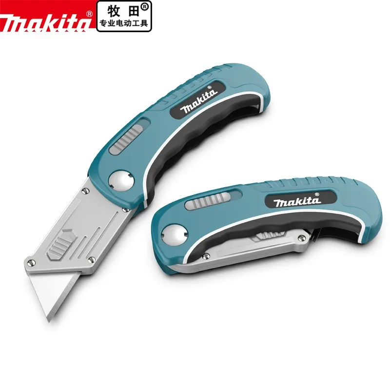 

Makita B-65501 Folding Utility Knife Wallpaper Paper Cutter Industrial Electrician Heavy-Duty Metal Thickened Trapezoid Knife