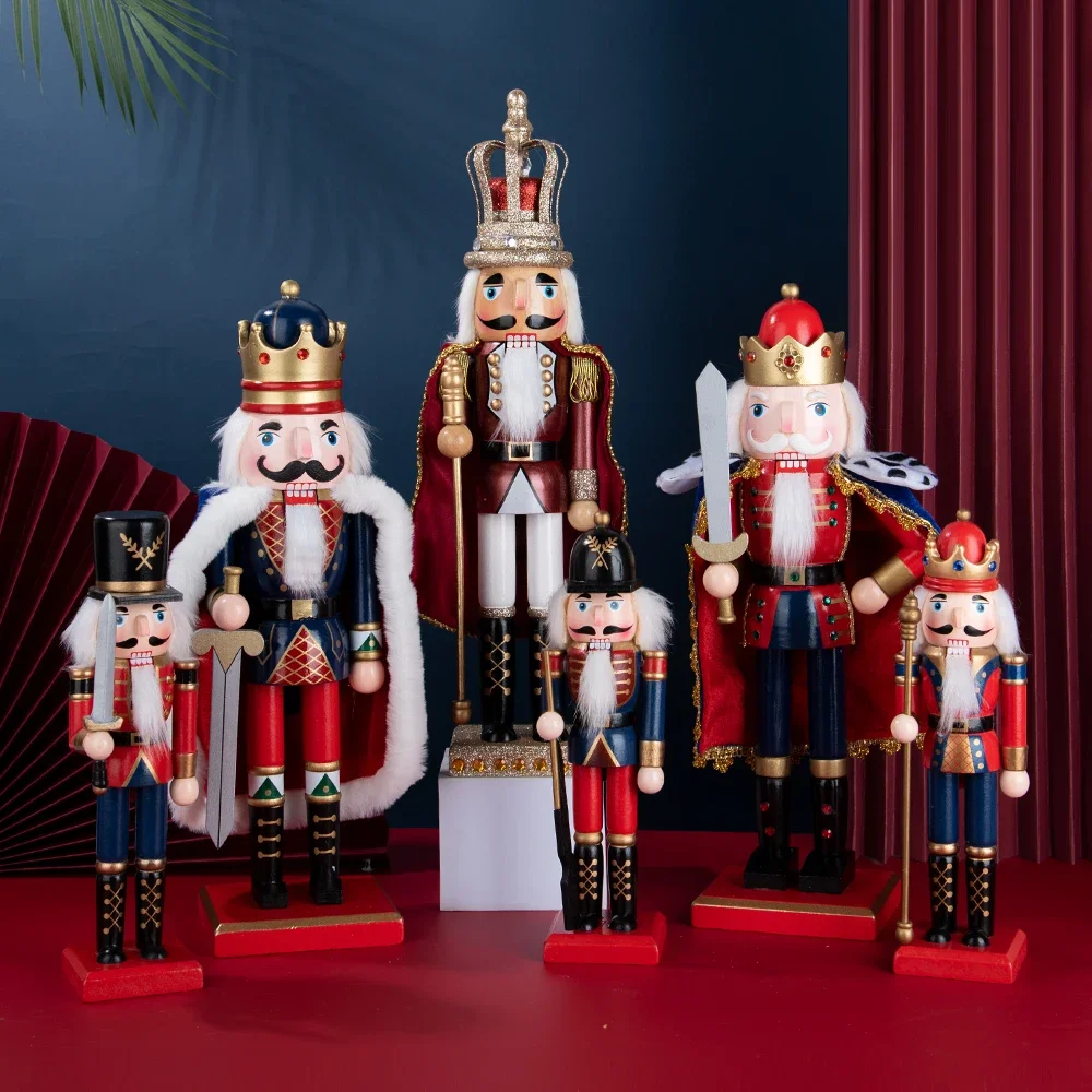 Рождественская искусственная кукла плащ король деревянная грецкий орех