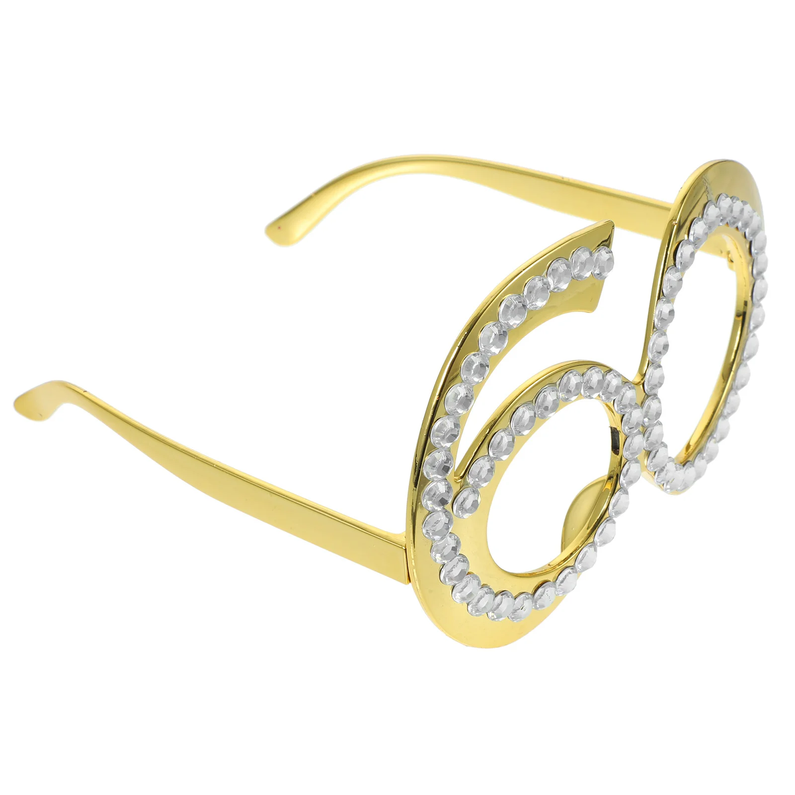 

Birthday Glasses Number Decor Decorations Gold Decorate Plastic Rhinestone Eyewear Adult Costume