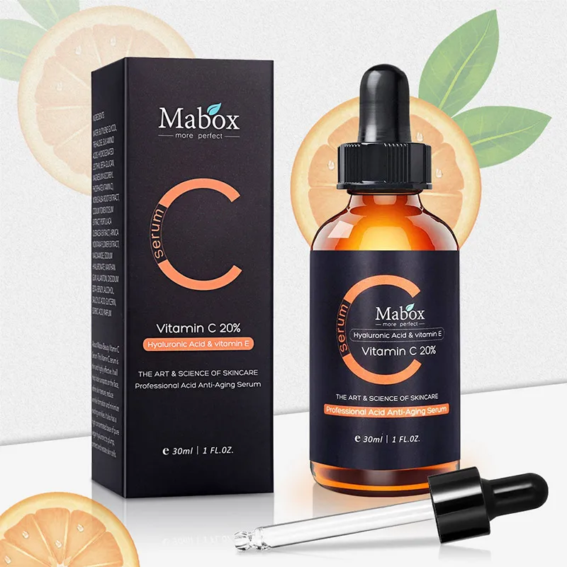 

Mabox Vitamin C Liquid Serum Anti-aging Whitening VC With Hyaluronic Acid & Vitamin E Retinol Essence Oil Topical Facial Serum