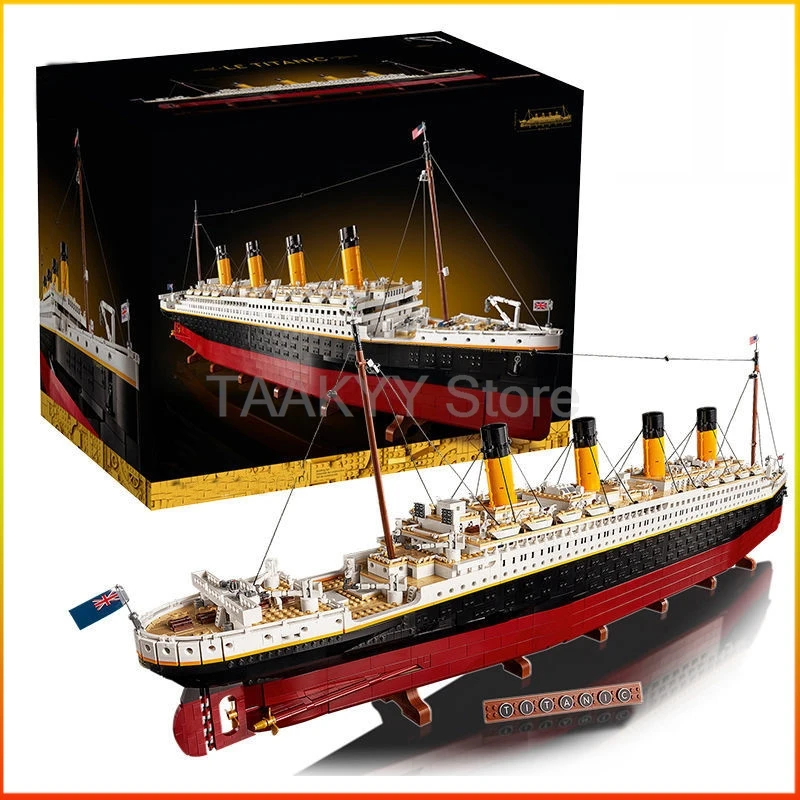 Новый 9090 шт. MOC Titanic большой круизный лодка, строительные блоки, совместимая с кораблем 10294, модель игрушки для мальчиков, подарки на день рождения для взрослых (art.: 3920cbf125ff0) - 3920cbf125ff0