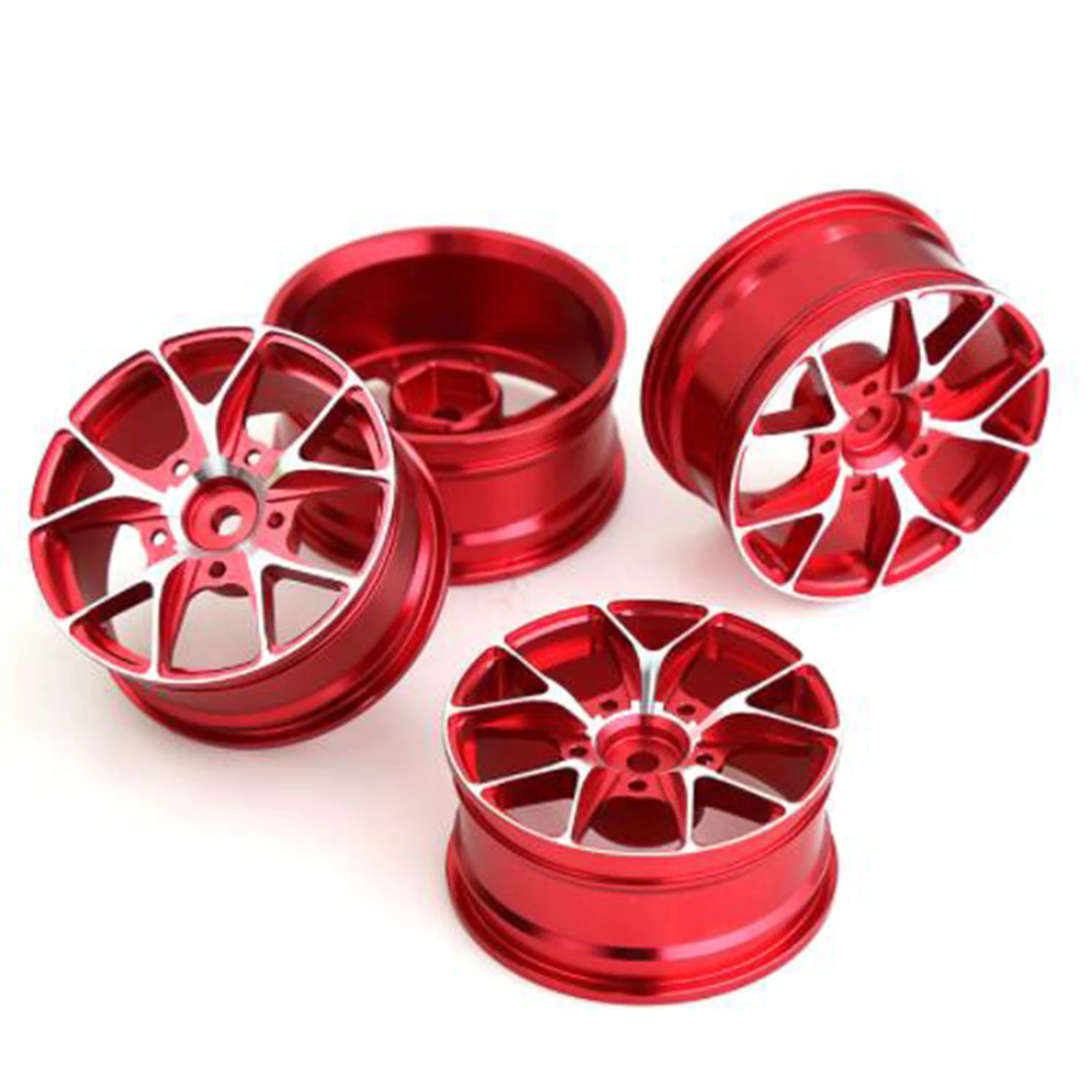 

4 шт./компл. радиоуправляемая модель автомобиля, металлическая ступица обода колеса для имитации автомобиля 1:10, обновленные запасные части