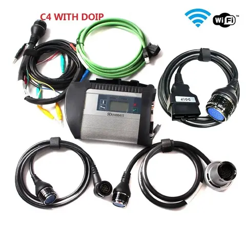 MB Star C4 Plus DOIP с Wi-Fi SD Connect C4 Тестер-диагностический инструмент для Mercedes-Benz и автомобилей, грузовиков, инструменты для автоматической диагностики