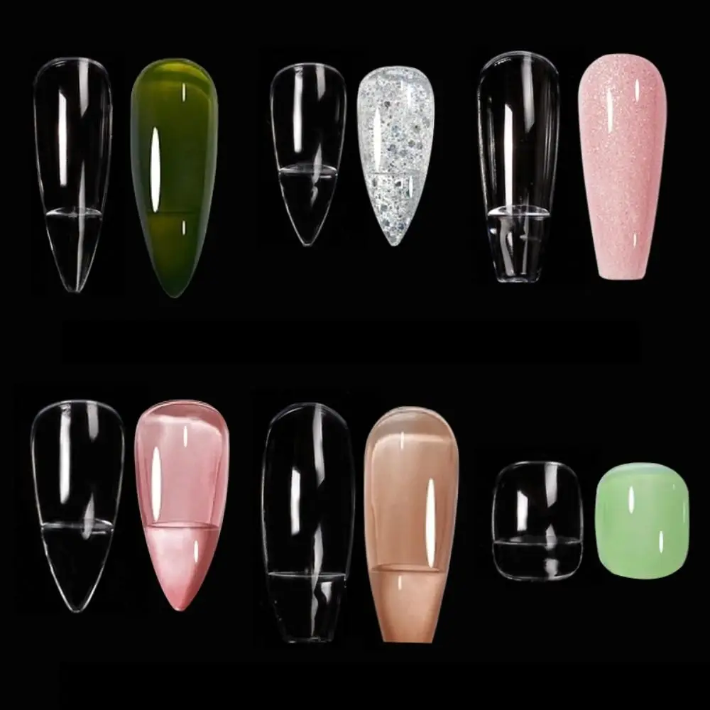 

Прозрачный бесшовный инструмент для маникюра, 6 видов искусственных ногтей