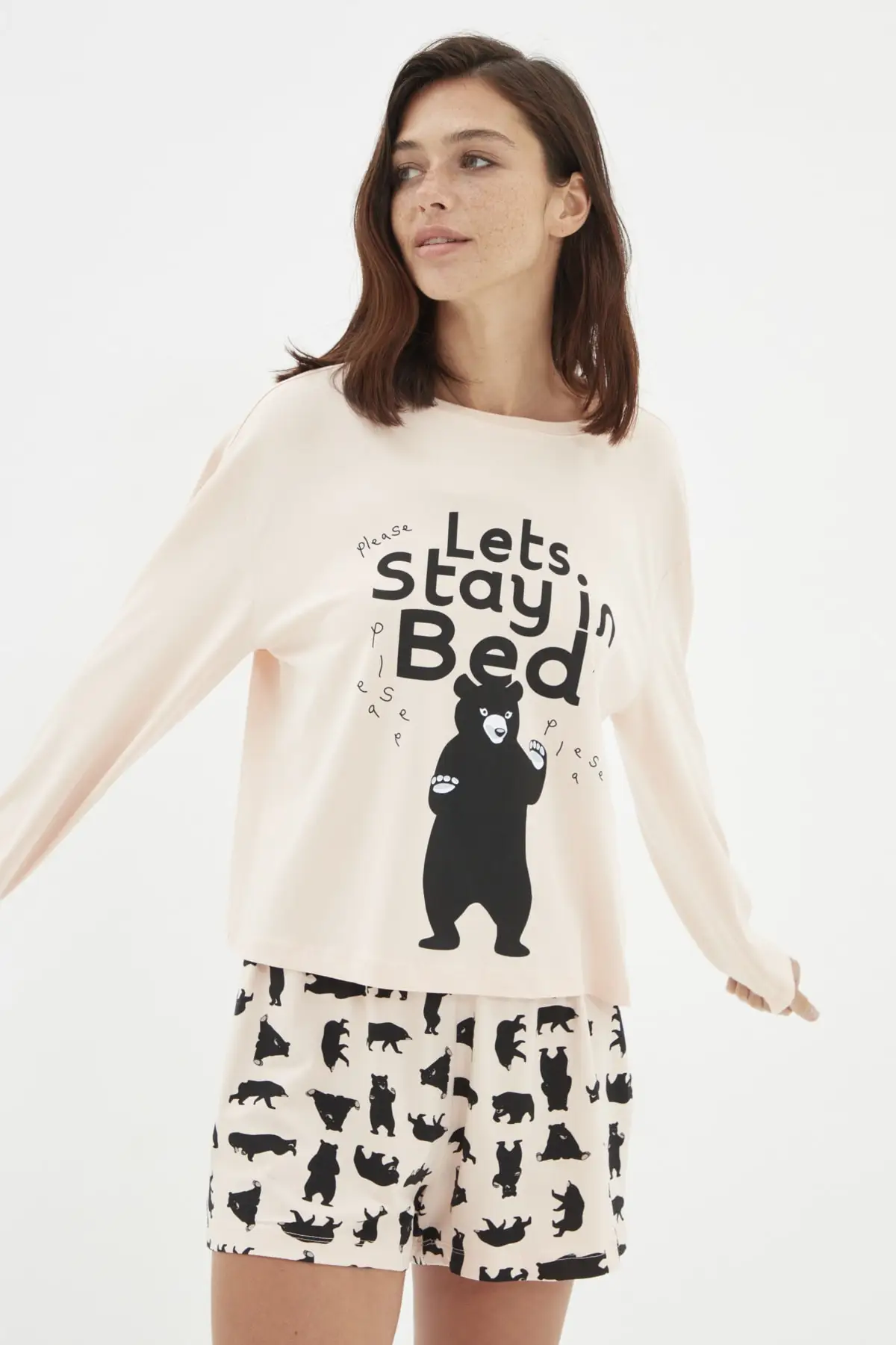 

Trendyol Printed Knitted Pajamas Set THMAW22PT0791