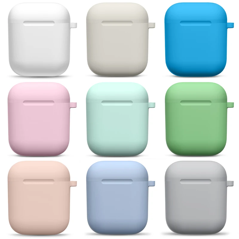 

Liquid Silicone Protective Case For Apple AirPods 2/1 Cover Protective Wireless Earphones Case For Airpods 1/2 Charging Box Bags