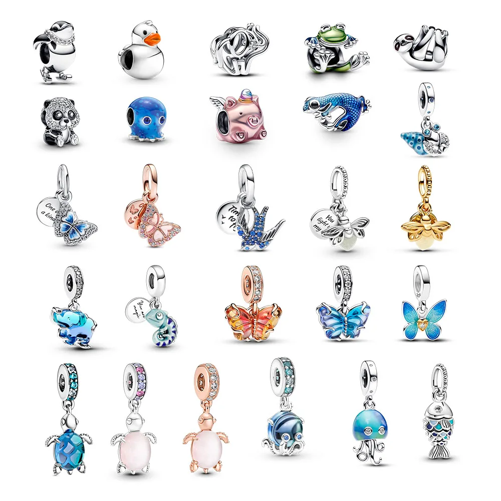 Оригинальный браслет Pandora Firefly подвеска-бабочка животное