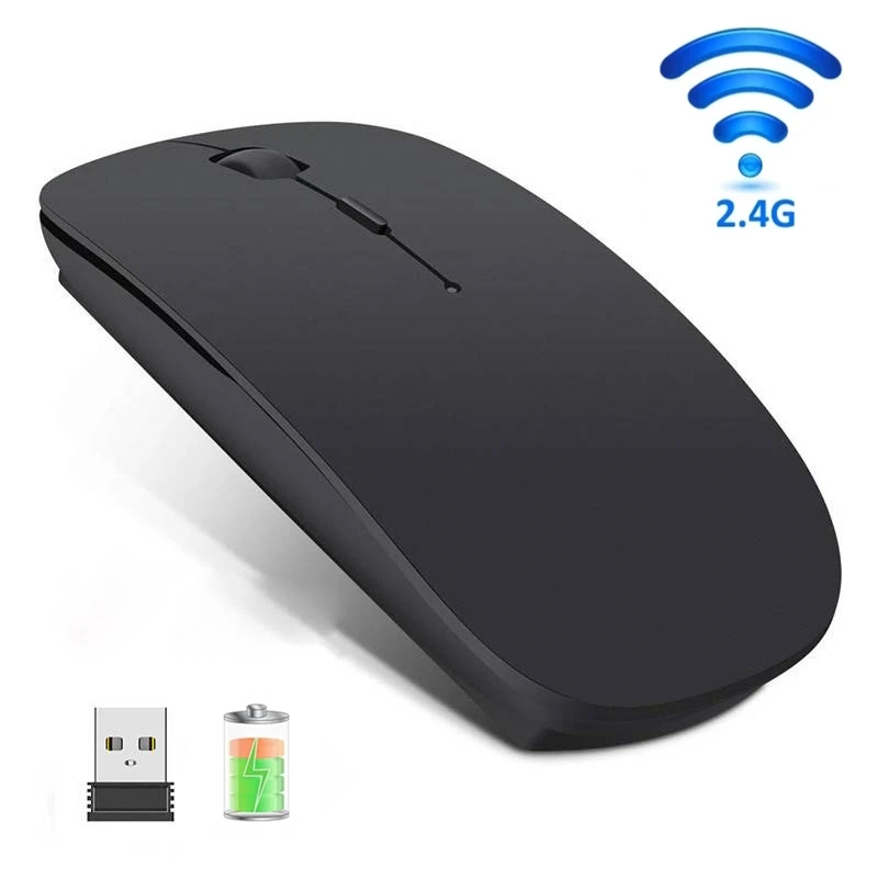 

Мышь Компьютерная Универсальная беспроводная Бесшумная, 2,4 ГГц, USB