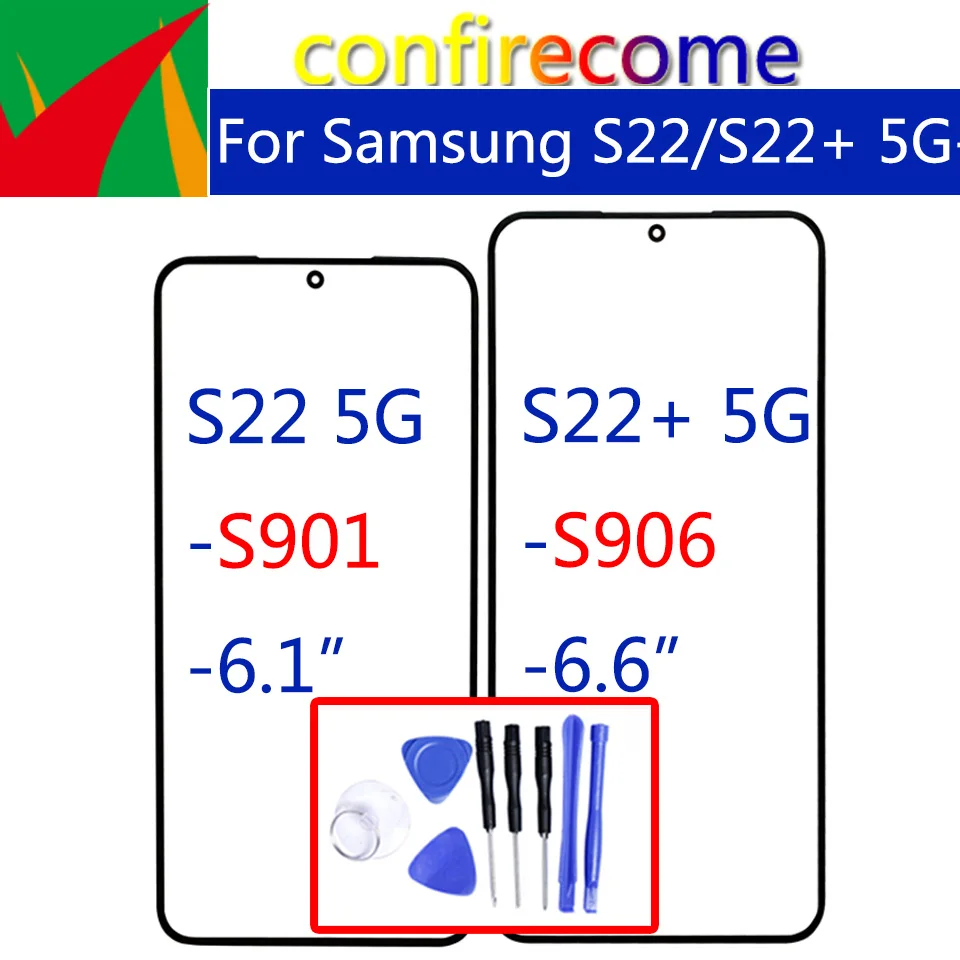 

For Samsung Galaxy S22 5G S901 Touch Panel Front Outer Glass For S22+ S22 Plus 5G S906 LCD Glass Lens Replacement