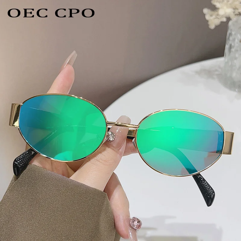 Солнцезащитные очки в стиле панк для мужчин и женщин овальные Роскошные