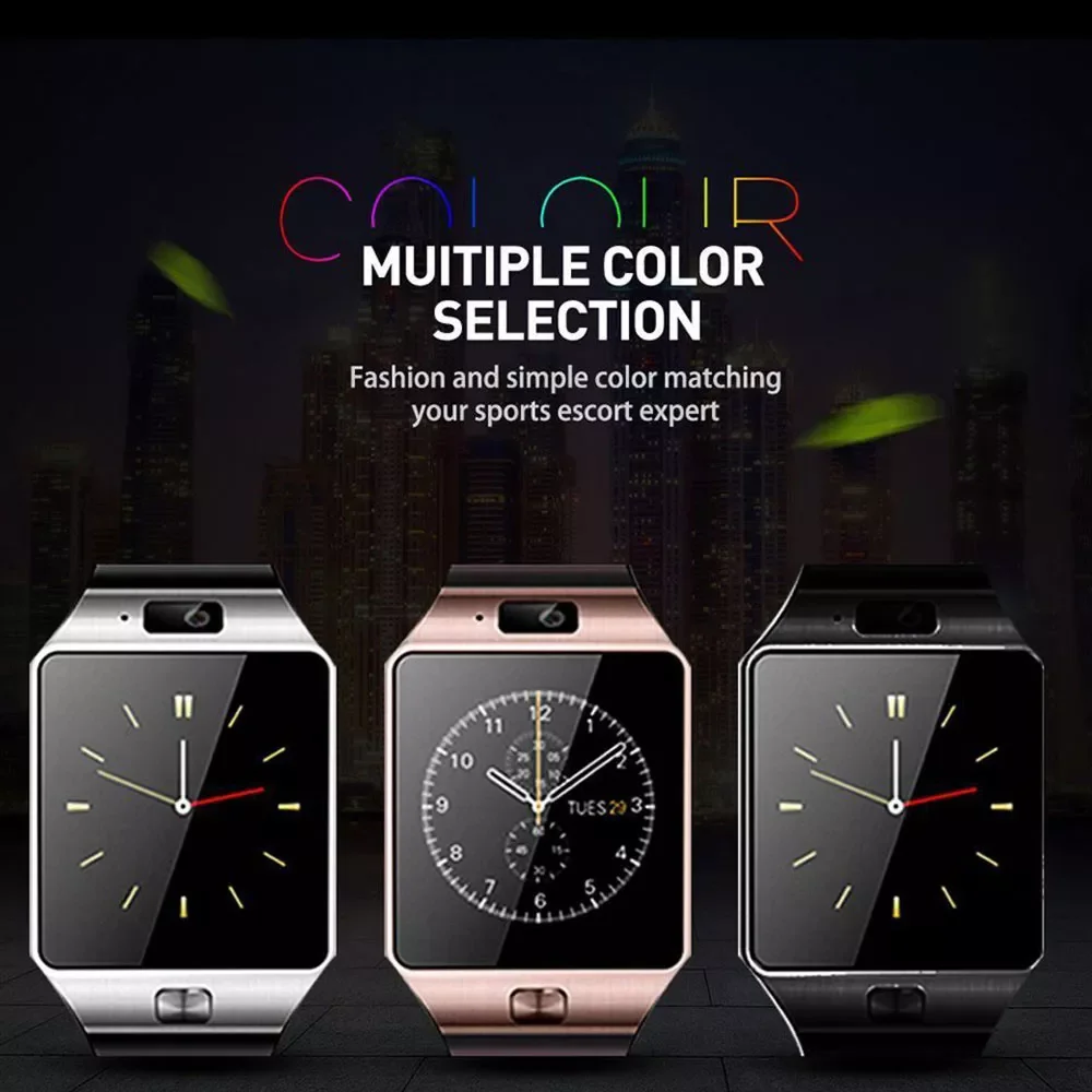 

Smart Watch DZ09 Touchscreen Bluetooth Wrist Smart Phone Watch Sports Fitness Tracker Camera Compatible with iOS Android