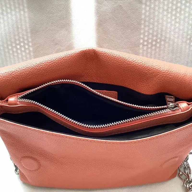 Baobao Women's 2023 New Orange Red Fashion Versatile Leather One Shoulder Crossbody Bag Makeup Bag Mobile Wallet