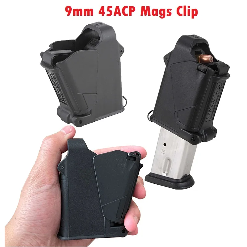 

Pistol Magazine Speed Loader for 9mm 45ACP .380ACP .40 Mag Clip Protector Case HOLSTER Magazine Quick Loader Hunting Accessories