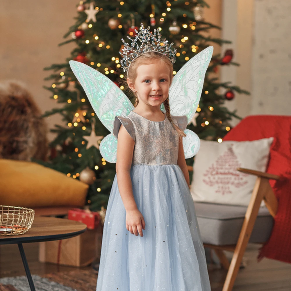 

Светящиеся красочные крылья бабочки мигающие изысканные рождественские сказочные крылья красочные сценические костюмы подарки для девоч...