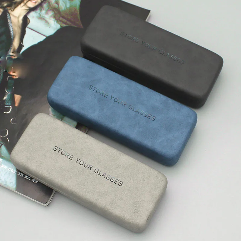 

1PC Portable Unisex Leather Spectacle Eye Glasses Case Waterproof Hard Eyeglasses Reading Glass Boxes Eyewear for Women Men