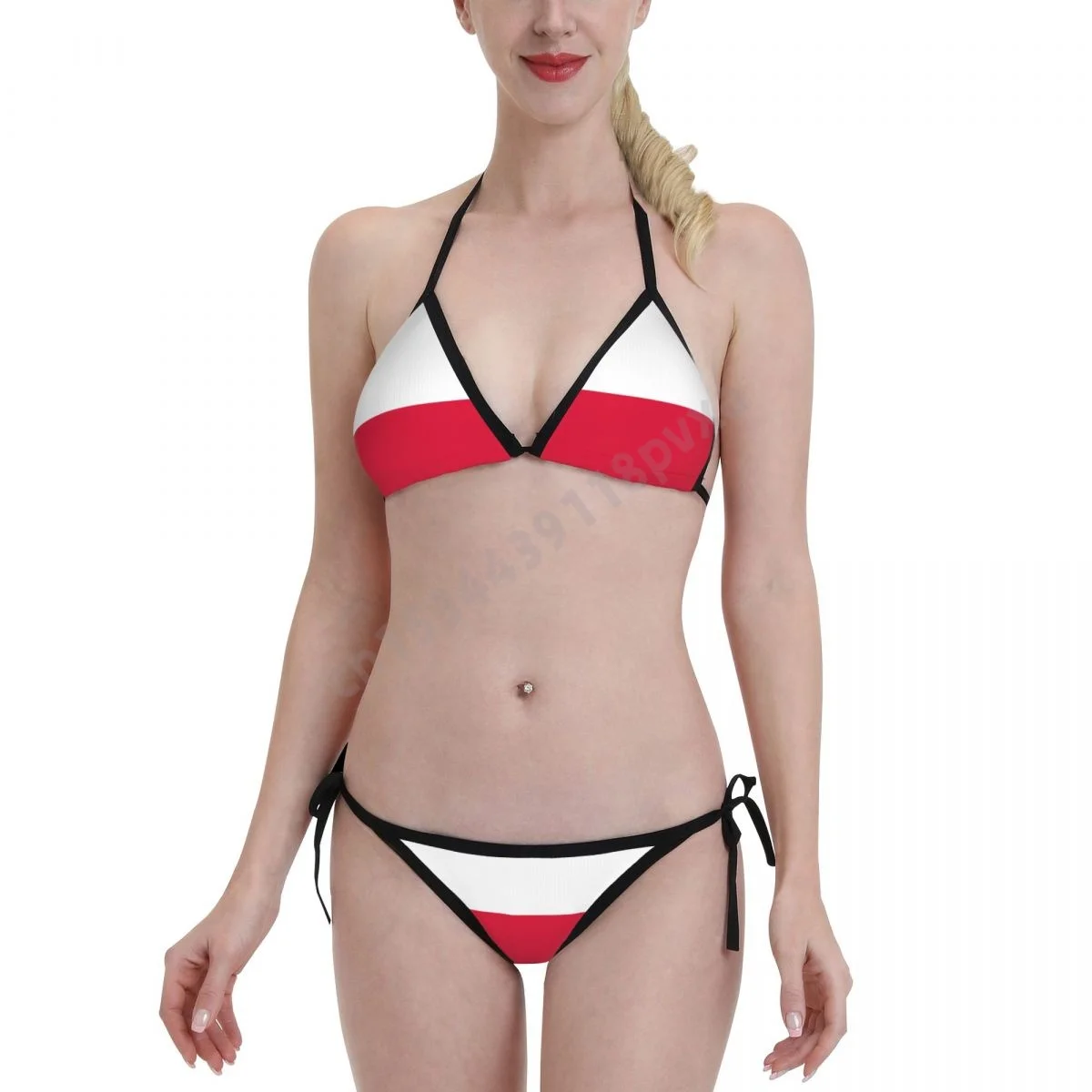 

Poland Flag Bikini Swimwear Mujer Women Girls Sexy Swimsuit Swimwear Micro Bikini Set Summer Bathing suit