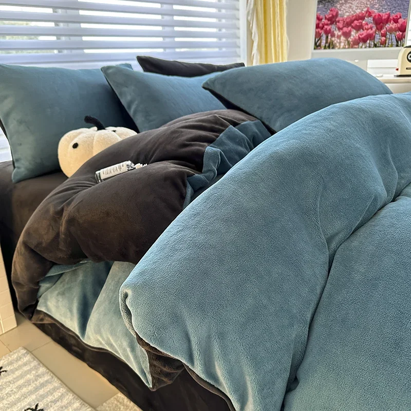 Зимний класс А экологически чистый комплект двойного постельного белья для