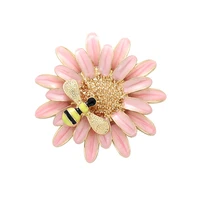 small pastoral daisy bee animals fashionable creative cartoon brooch lovely enamel badge clothing accessories