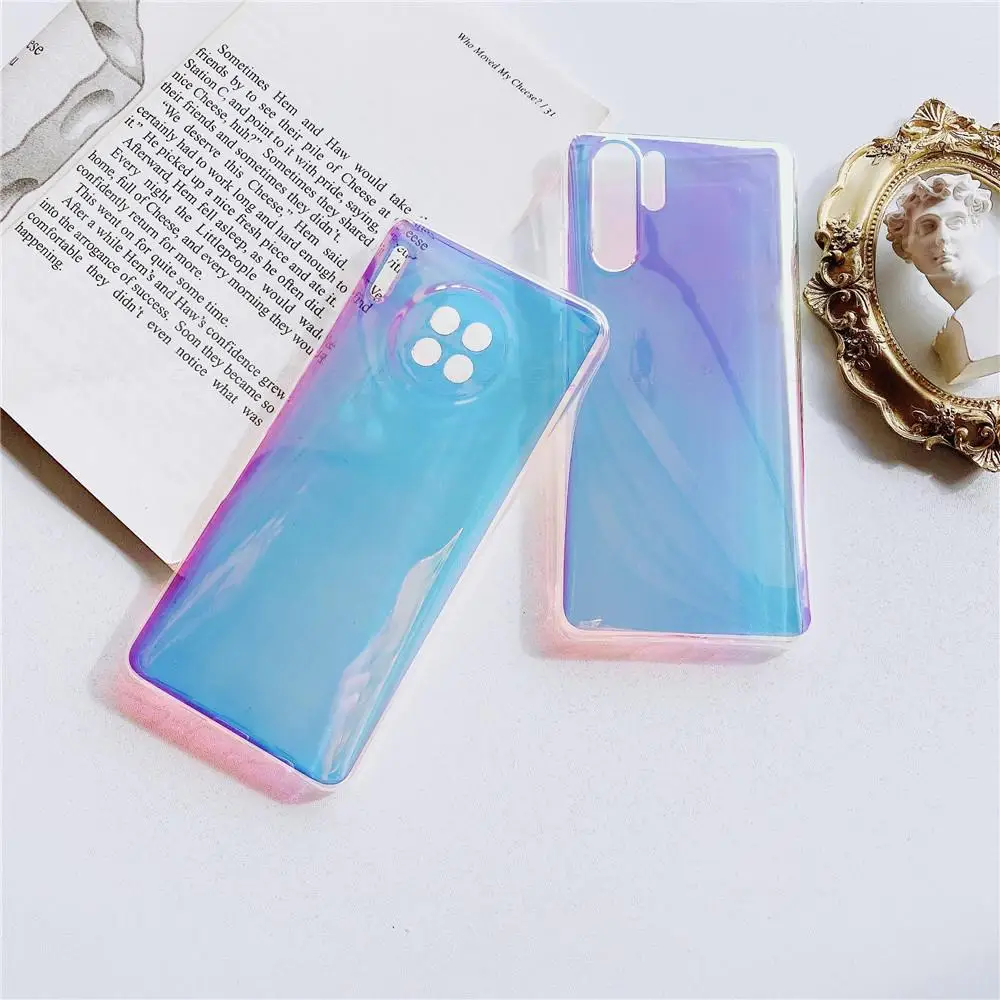 Clear Blue-Ray Laser Back Cover For Huawei Nova 10 Y90 Y70 9 8 7 6 5 4 8i 7i 5i Pro SE Soft Silicone TPU Phone Case