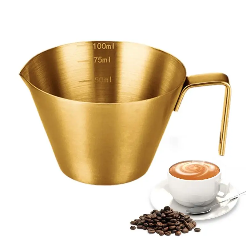 Мерная чашка для эспрессо с ручкой чашки выстрела из нержавеющей стали маленькая