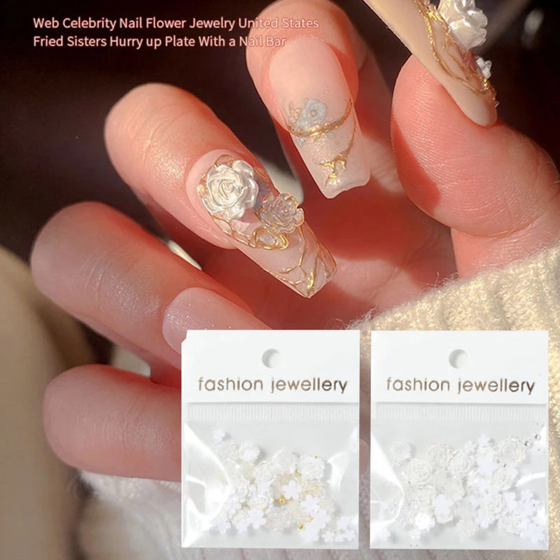 

Nail Charm 3D Camellia Valentine's Day Nail Art Decoration Flower Transparent Flower Manicure Design Nail Art DIY Jewelry