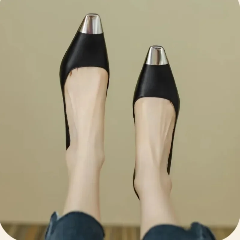 Туфли-лодочки женские на высоком каблуке с квадратным носком