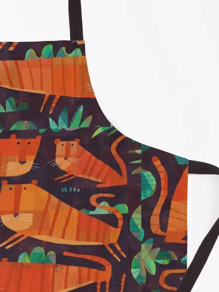 Фартук Тигры Кухня Женщина мужской барбекю Детский нагрудник для кухни