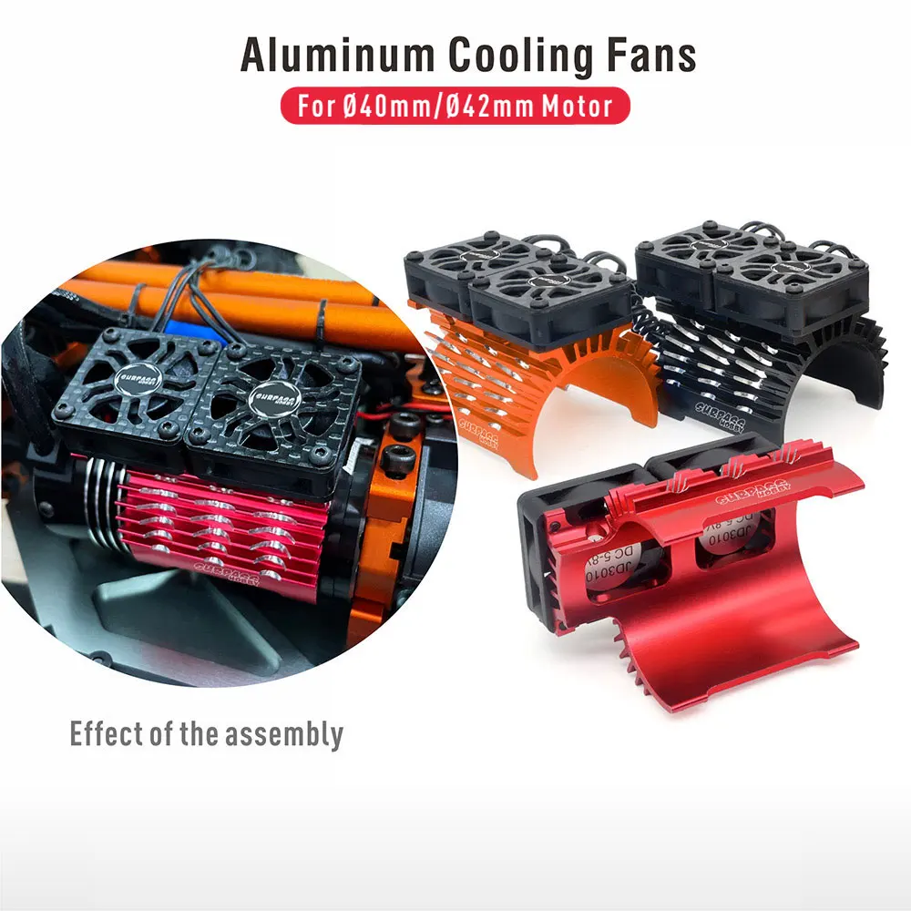 

Surpass Rocket Metal Cooling Fans 40mm 42mm 56mm Motor Fan Heat Sink for 1/5 1/6 1/7 1/8 RC Car 4068 4274 5692 Brushless Motor