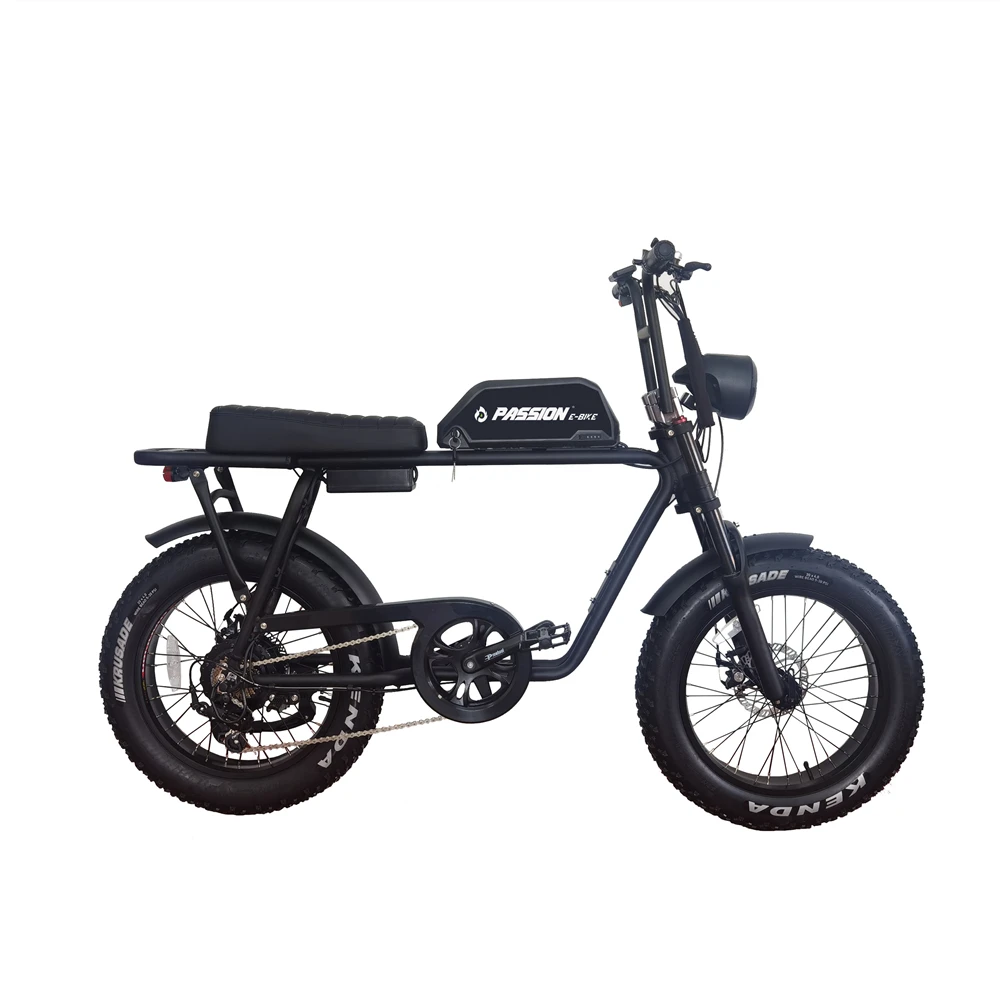 

48V 15Ah Retro Style Electric Bike Super Power 750W Bafang Motor Long Seat 73 Ebike 20''*4.0 Fat Tire E-bicycle