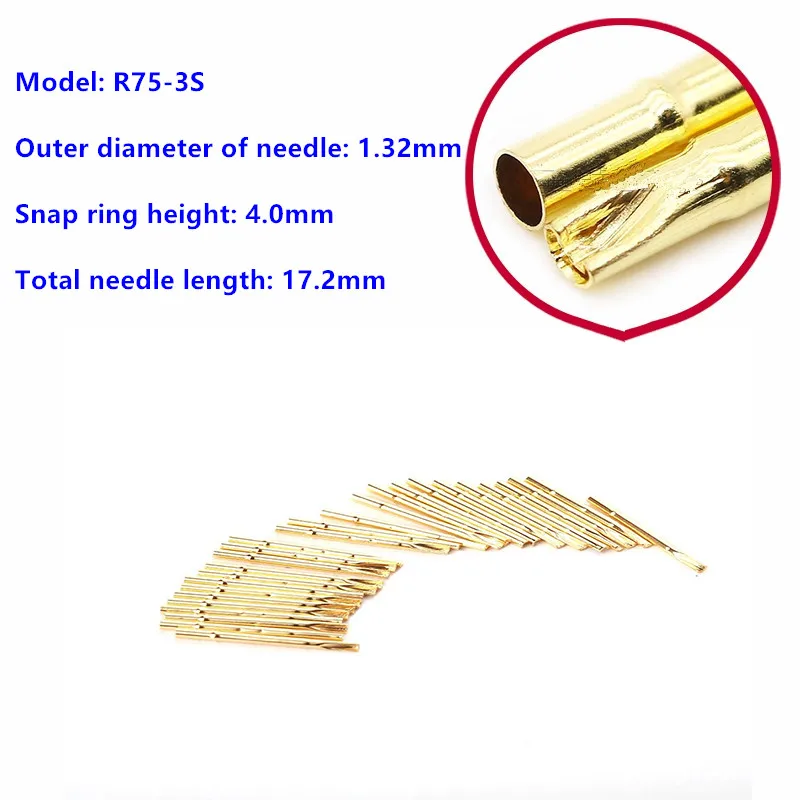 

100 шт., пружинные Щупы для измерения давления, диаметром 1,32 мм, длиной 17,2 мм