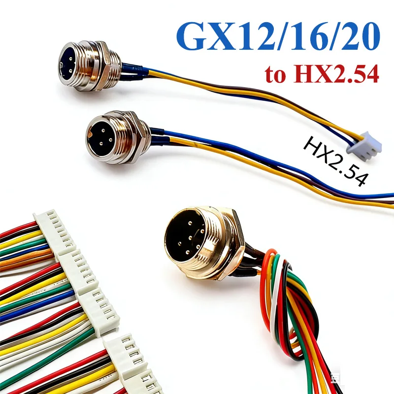 

Кабель-адаптер GX12 GX16 GX20 на XH2.54 с разъемом M12