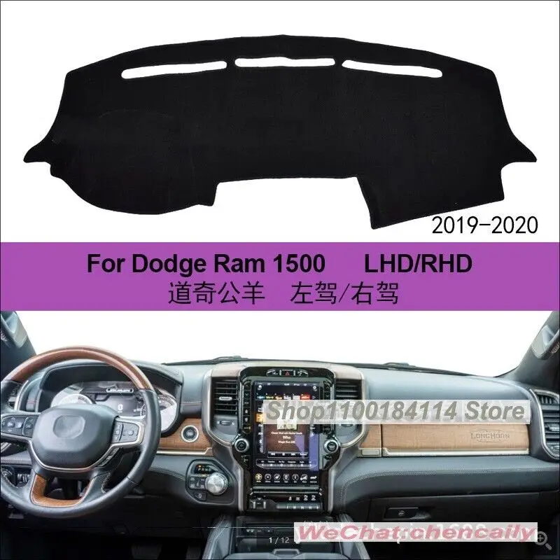 

Black Suede Car Dashboard Cover Dash Board Mat Carpet Pad For Dodge Ram 1500