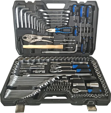 Набор торцевых ключей с трещоткой GTYPRO Real Cr-v 142 шт. набор ручных инструментов от производителя 1/2 1/4 3/8 ремонт автомобиля 142 инструменты с трещоткой