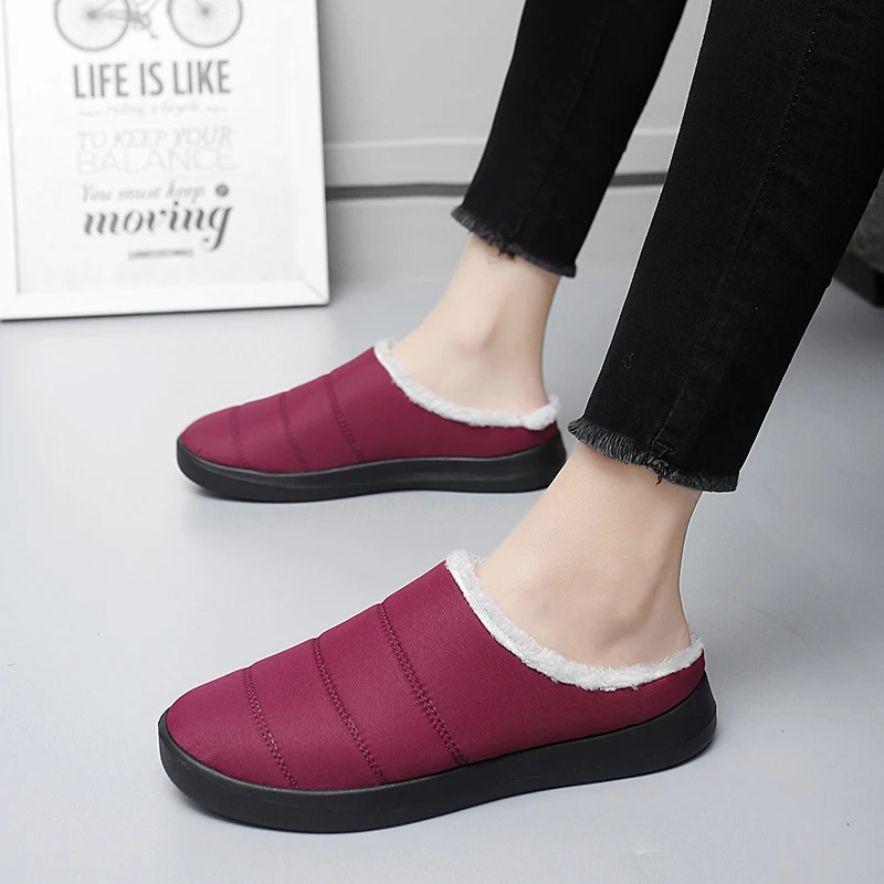 Women's winter slippers plus velvet indoor and outdoor slippers non-slip soft bottom leopard print breathable and comfortable