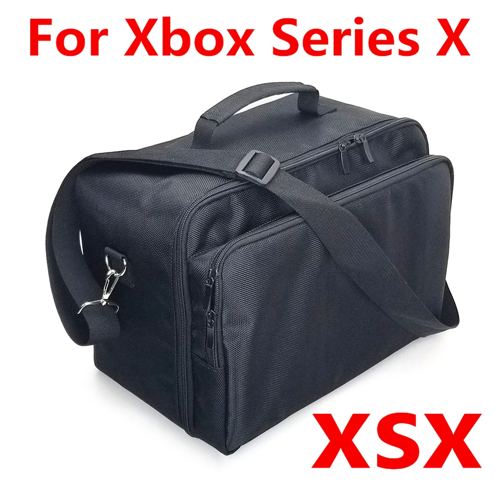 Double Layer Carrying Case for Microsoft Xbox Series X/S Waterproof Game Disc Console Wireless Controllers Carrying Case