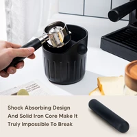 coffee knock box with removable bar shock absorbent espresso knock box for barista coffee grind anti slip dump bin grind