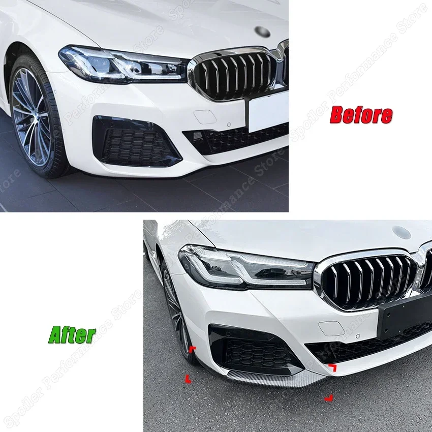 Спортивный передний бампер для BMW 5 серии G30 G31 LCI M боковой разветвитель спойлер