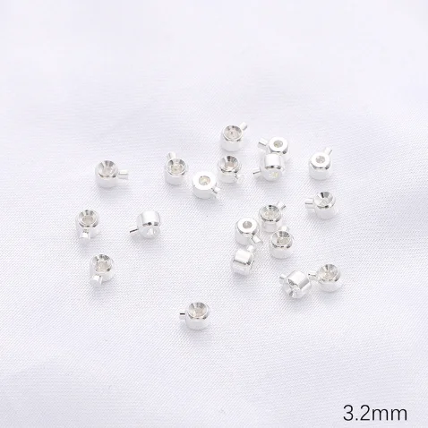 

5pcs/lot 14k Gold Plated Crimp End Beads DIY Bracelet Stopper Beads Closures For Jewelry End Clip Buckle Clasps