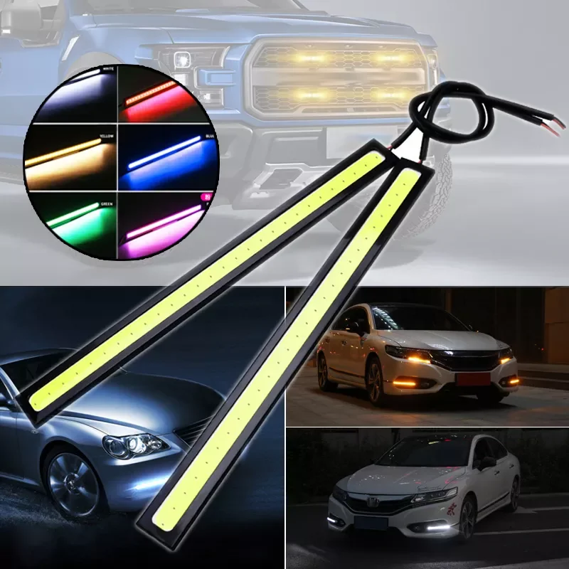 

2pcs 17cm Universal Daytime Running Light Car COB DRL LED Strip Light External Lights Auto Waterproof Car Styling Led DRL Lamp