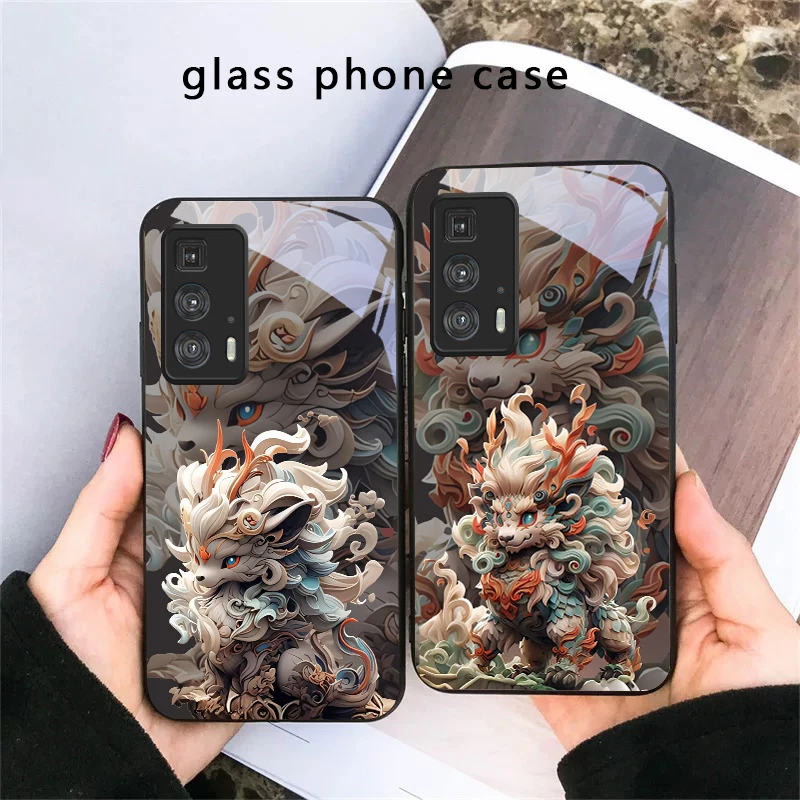 Фото Чехол для телефона Kirin с изящными узорами для Motorola Moto Edge 20 Lite 30 Pro 40 Neo 50 Ultra G45 G54 G55 G75 G84 G85 G Play 23 №4