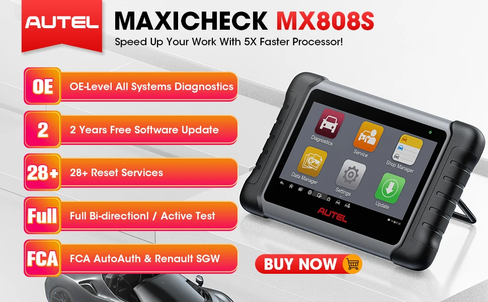 Autel MaxiCheck MX808S mk 808 bt 808ts от maxicom mk808ts OBD2 все системы с двунаправленным