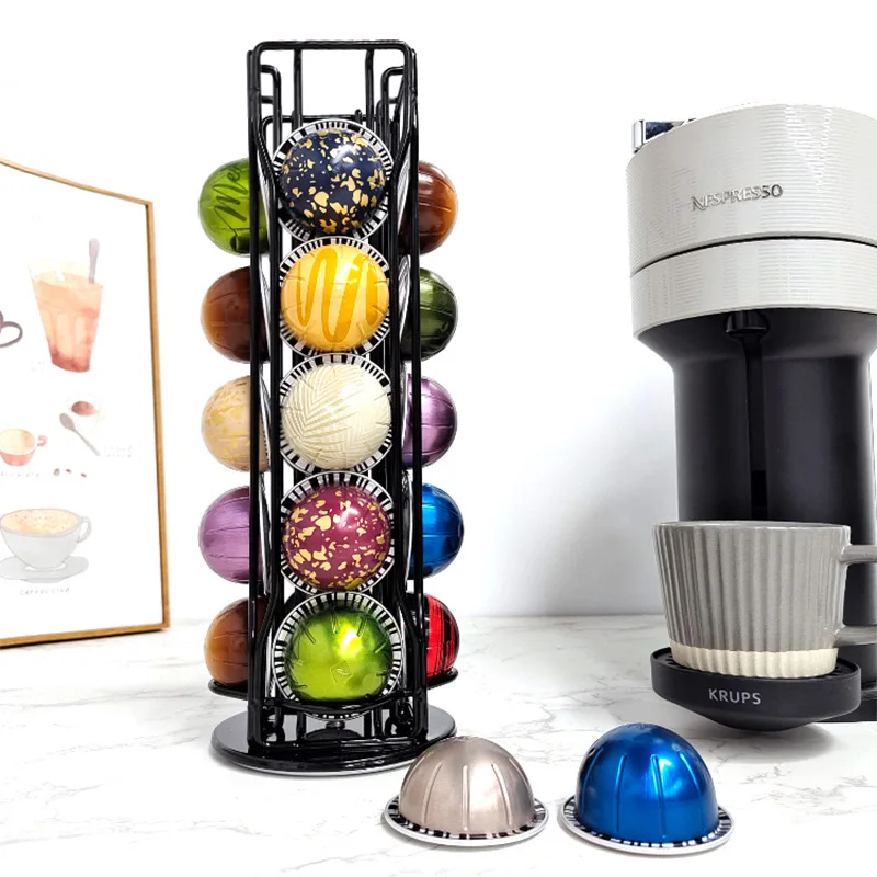 

Coffee Capsule Holder Racks Rack Coffee Office Kitchen Coffee Capsule Storage Finishing Display Rack Iron Art Can Be Rotated